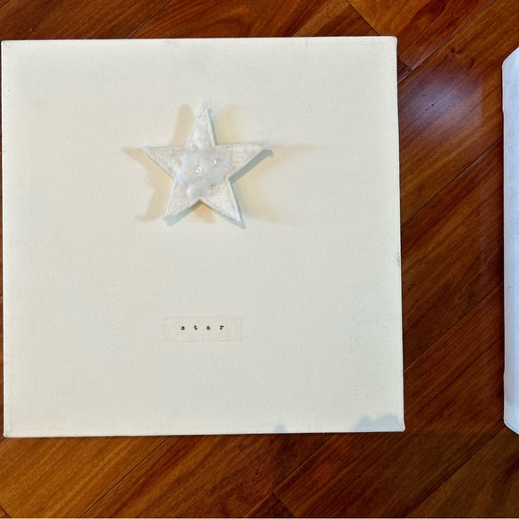 Restoration Hardware Baby - Nursery Night Sky Canvas Pictures (set of 3) - Picture 3 of 8